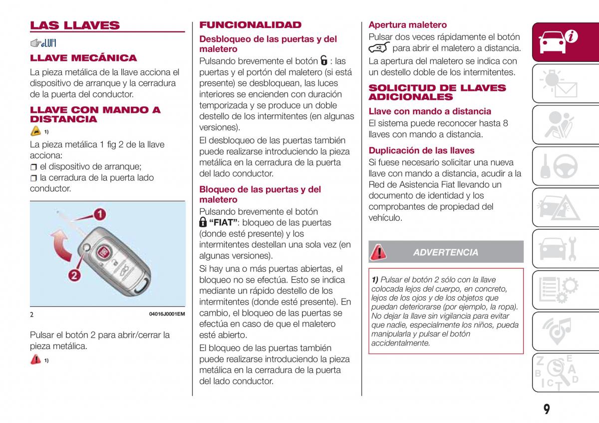 Fiat Tipo sedan manual del propietario / page 11