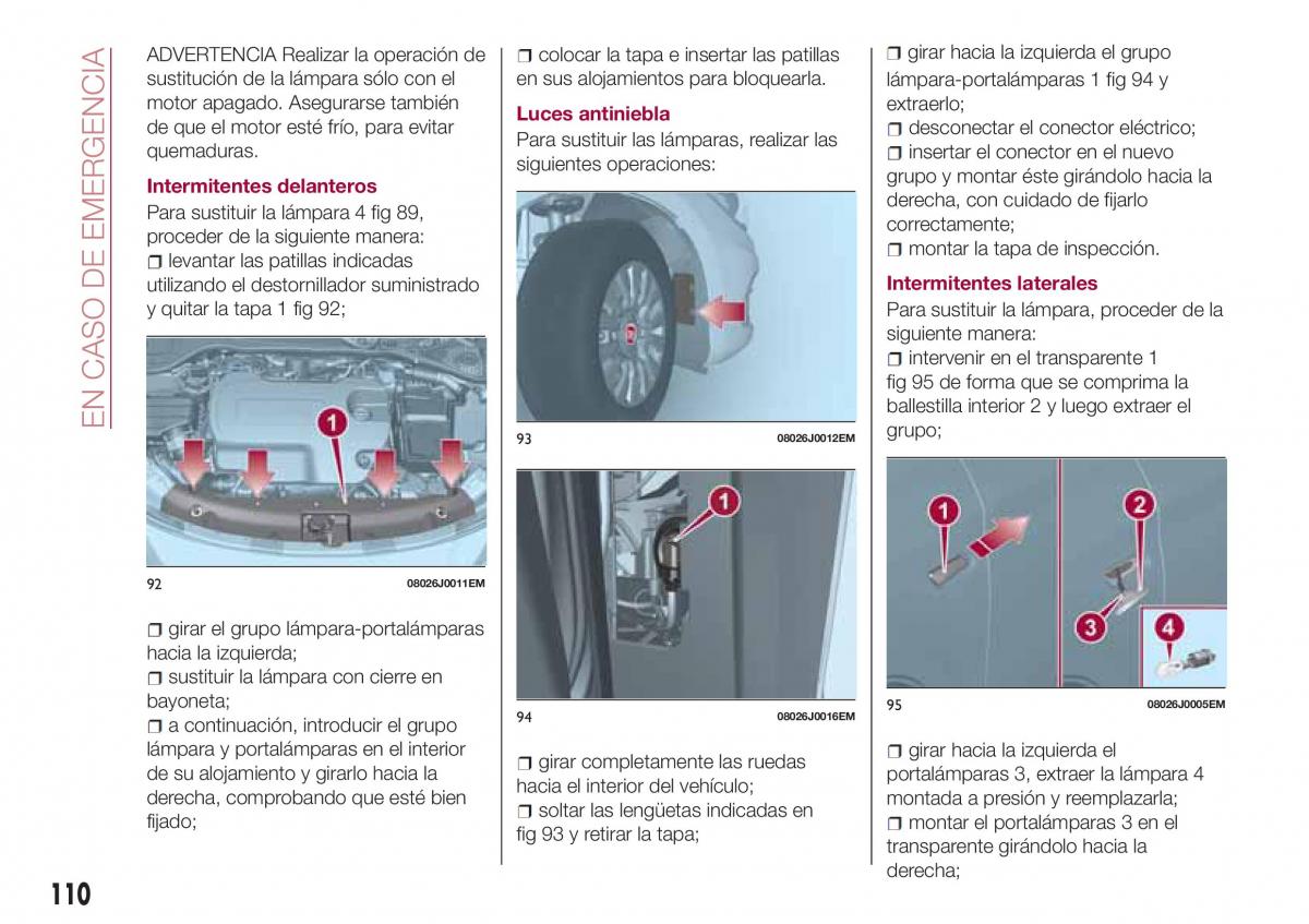 Fiat Tipo sedan manual del propietario / page 112