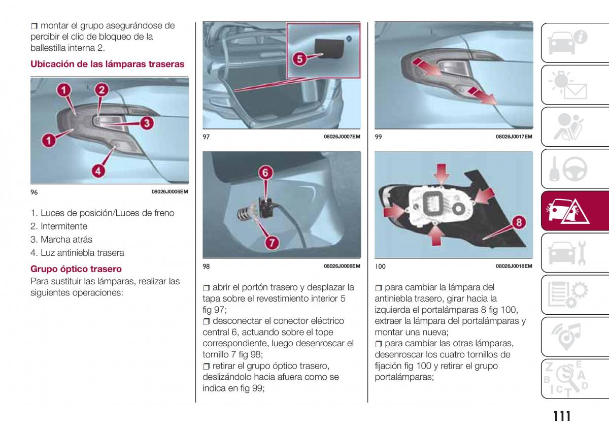 Fiat Tipo sedan manual del propietario / page 113