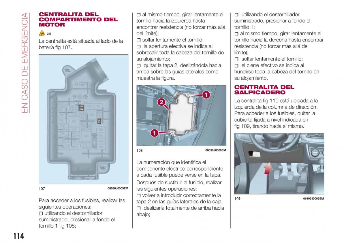 Fiat Tipo sedan manual del propietario / page 116