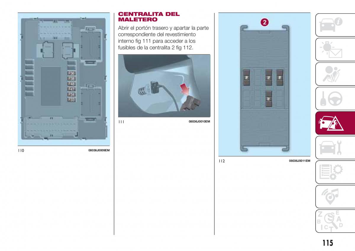 Fiat Tipo sedan manual del propietario / page 117