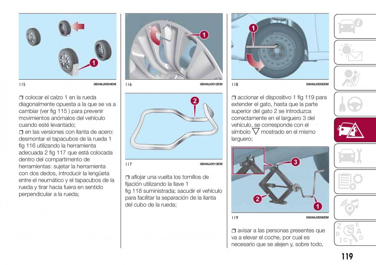 Fiat Tipo sedan manual del propietario / page 121