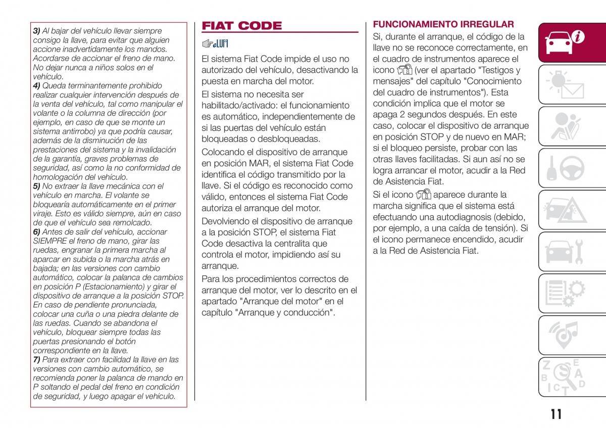 Fiat Tipo sedan manual del propietario / page 13