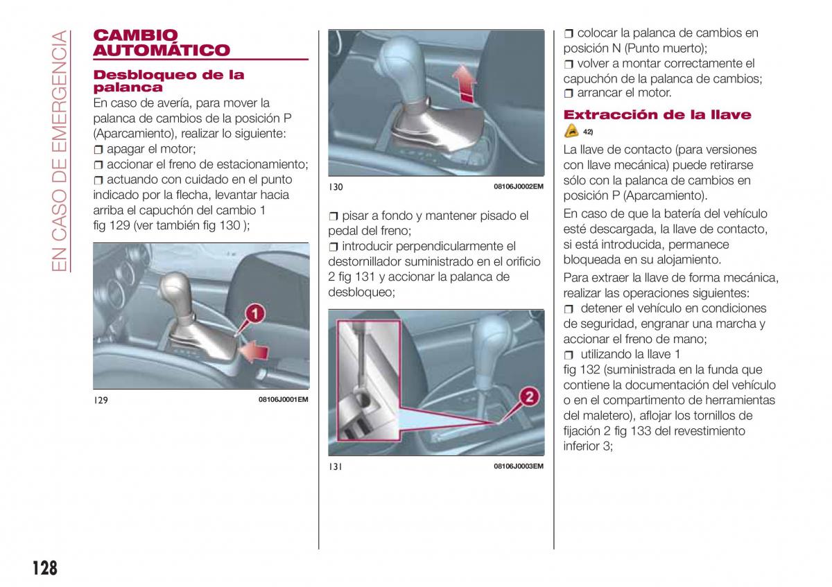 Fiat Tipo sedan manual del propietario / page 130