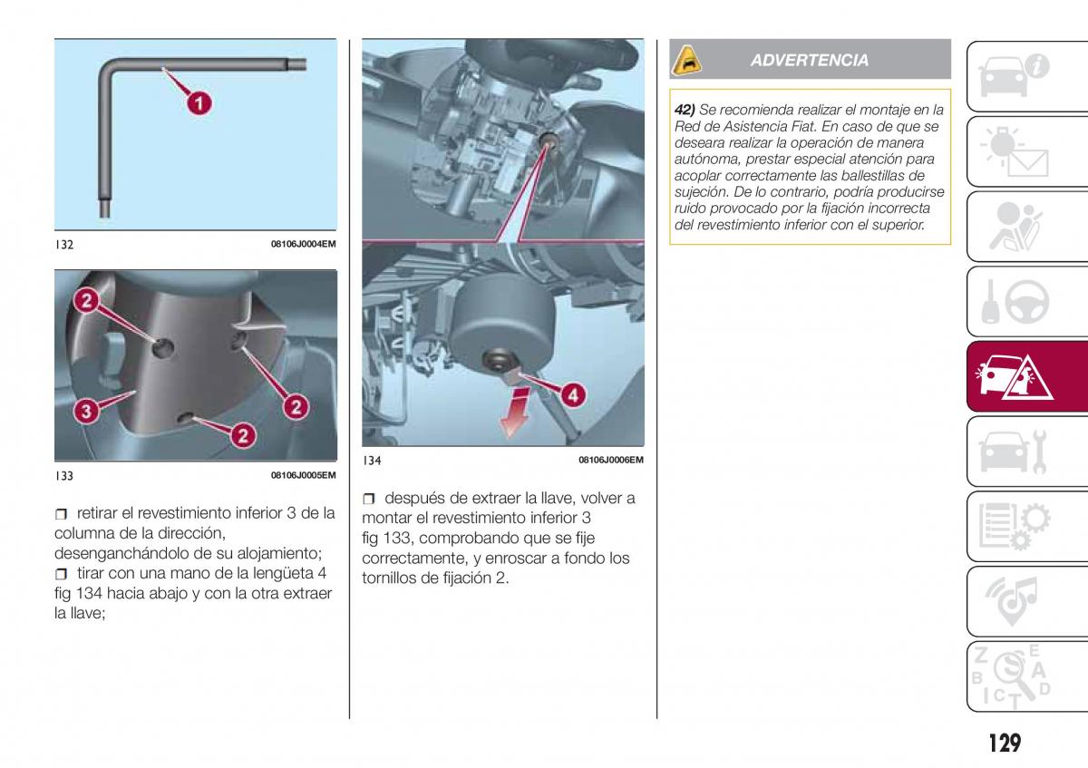 Fiat Tipo sedan manual del propietario / page 131