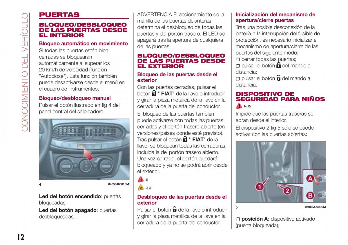 Fiat Tipo sedan manual del propietario / page 14