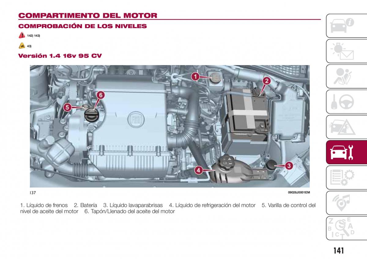 Fiat Tipo sedan manual del propietario / page 143