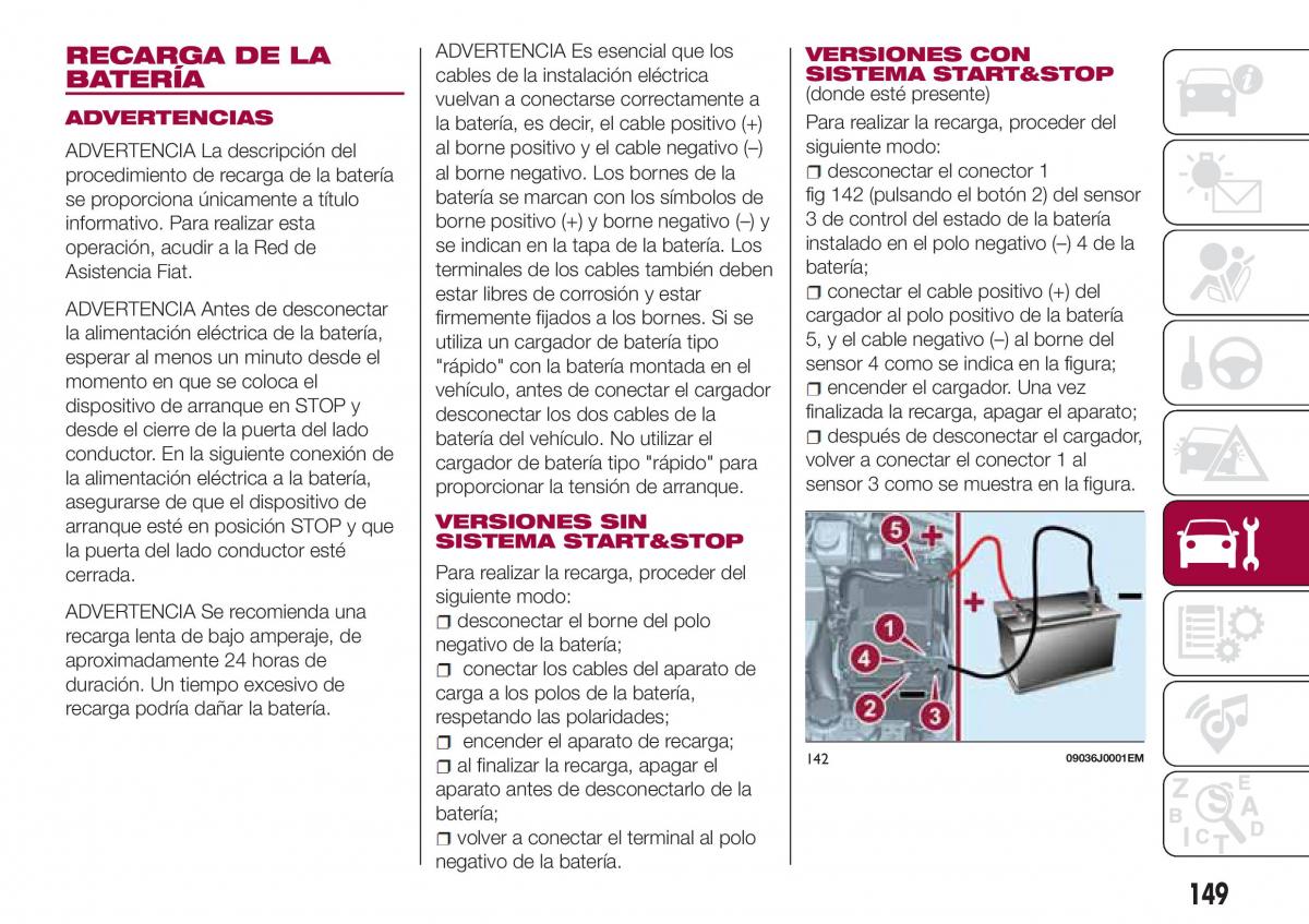 Fiat Tipo sedan manual del propietario / page 151