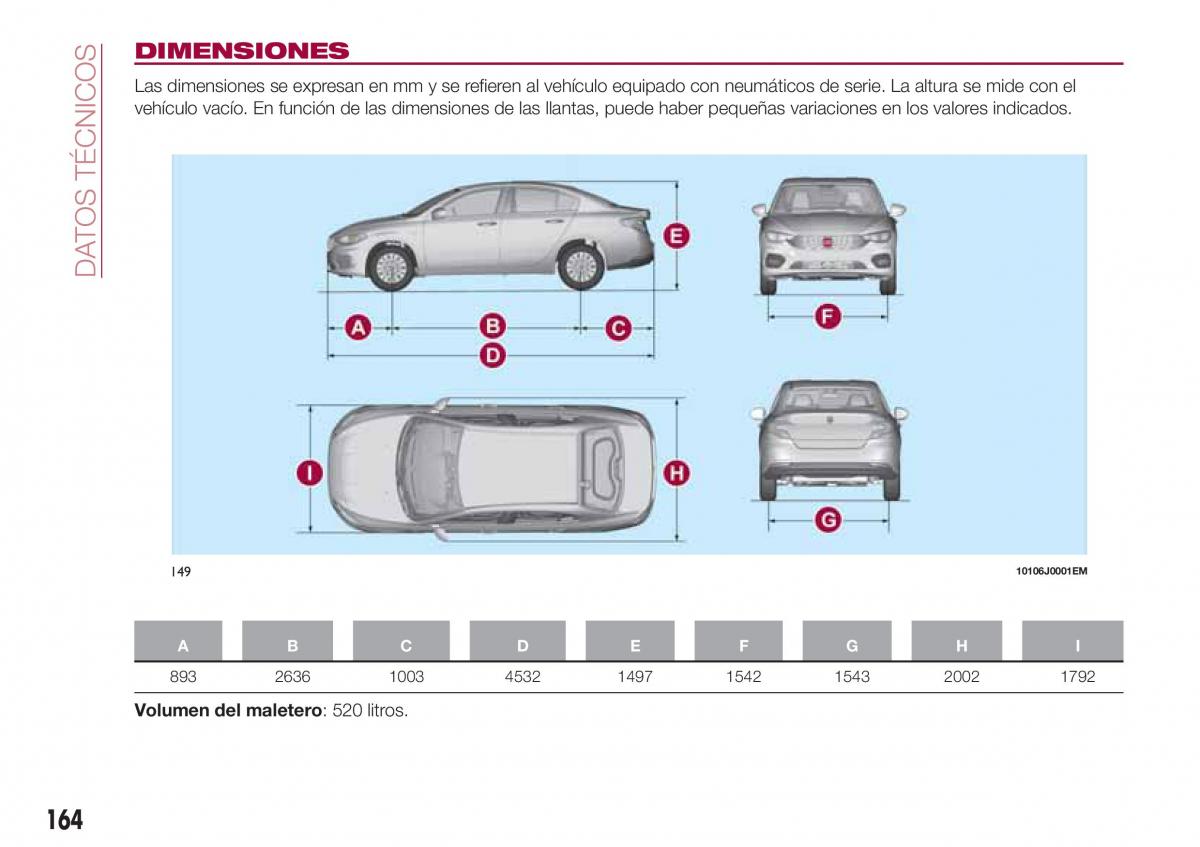 Fiat Tipo sedan manual del propietario / page 166