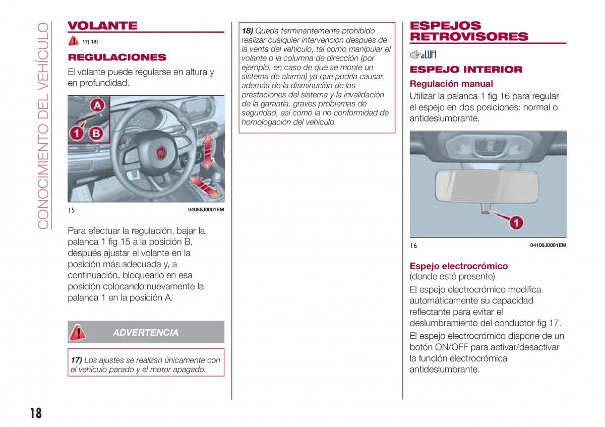 Fiat Tipo sedan manual del propietario / page 20