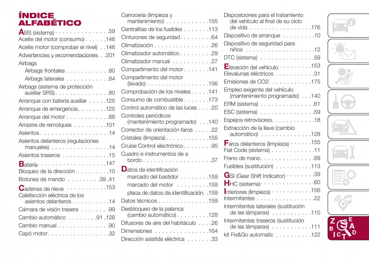 Fiat Tipo sedan manual del propietario / page 219