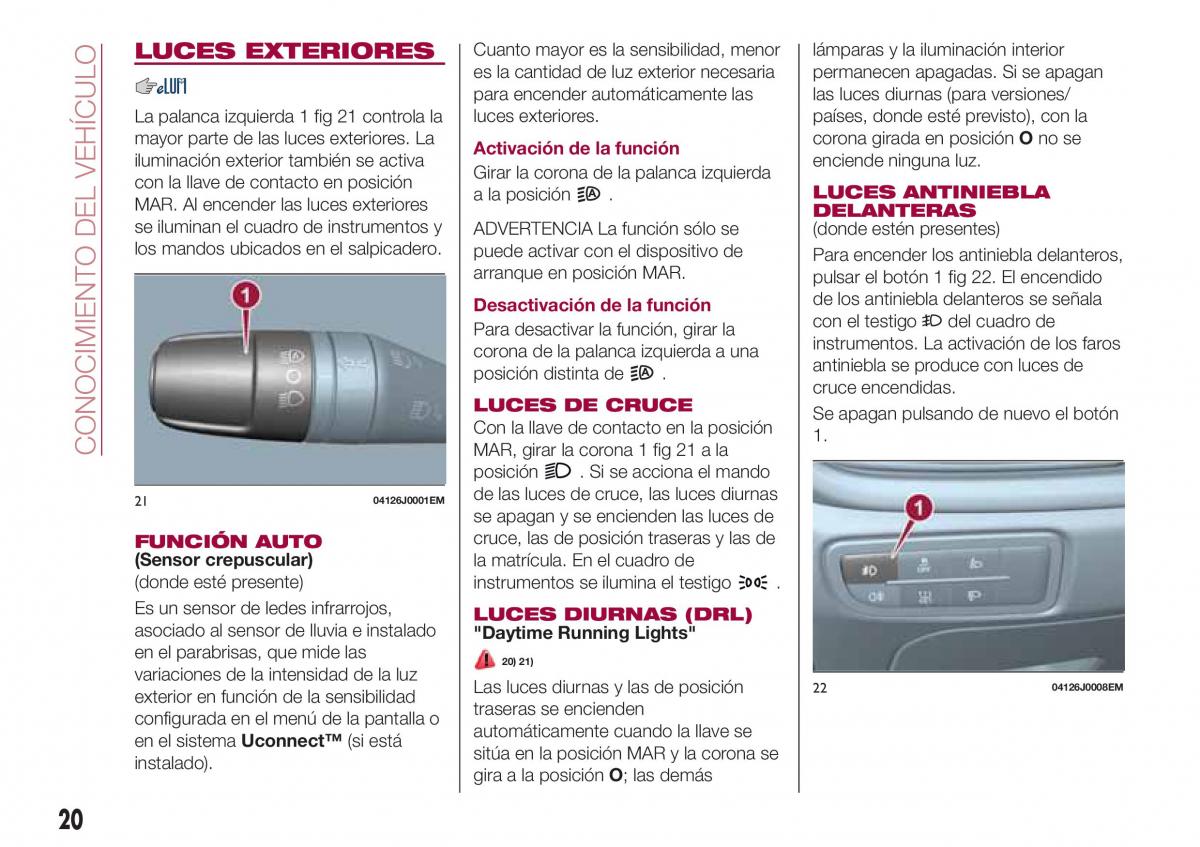 Fiat Tipo sedan manual del propietario / page 22