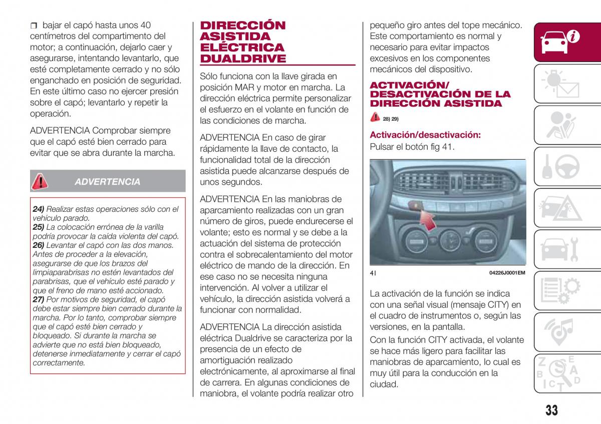 Fiat Tipo sedan manual del propietario / page 35