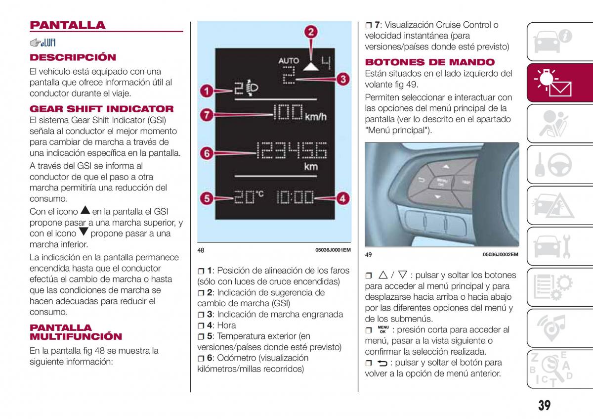 Fiat Tipo sedan manual del propietario / page 41