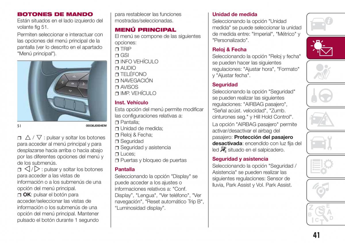 Fiat Tipo sedan manual del propietario / page 43