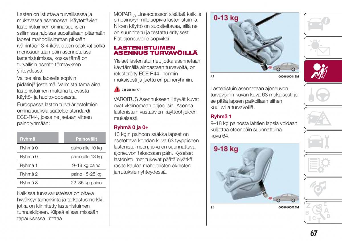 Fiat Tipo sedan omistajan kasikirja / page 69