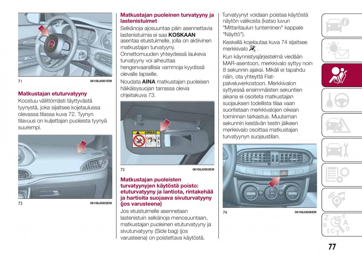 Fiat Tipo sedan omistajan kasikirja / page 79