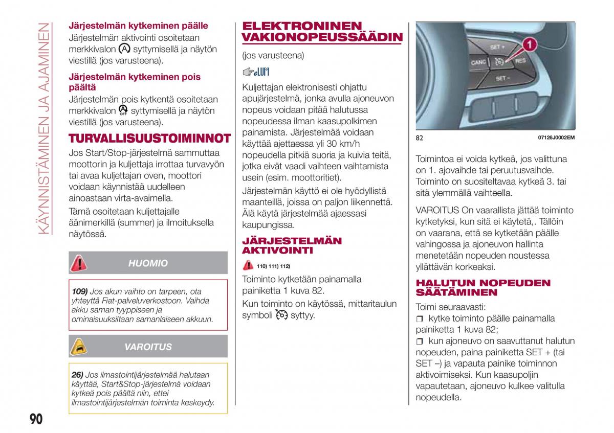 Fiat Tipo sedan omistajan kasikirja / page 92