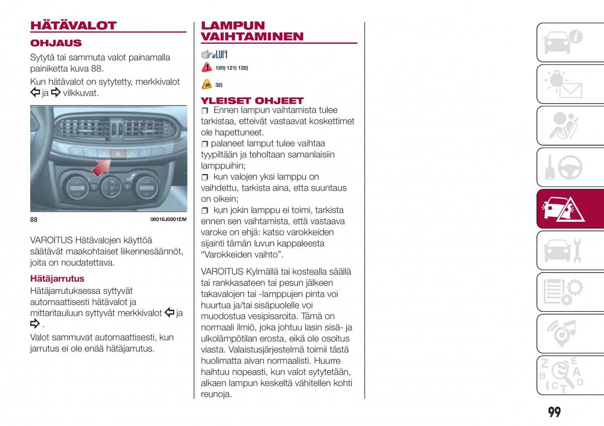 Fiat Tipo sedan omistajan kasikirja / page 101