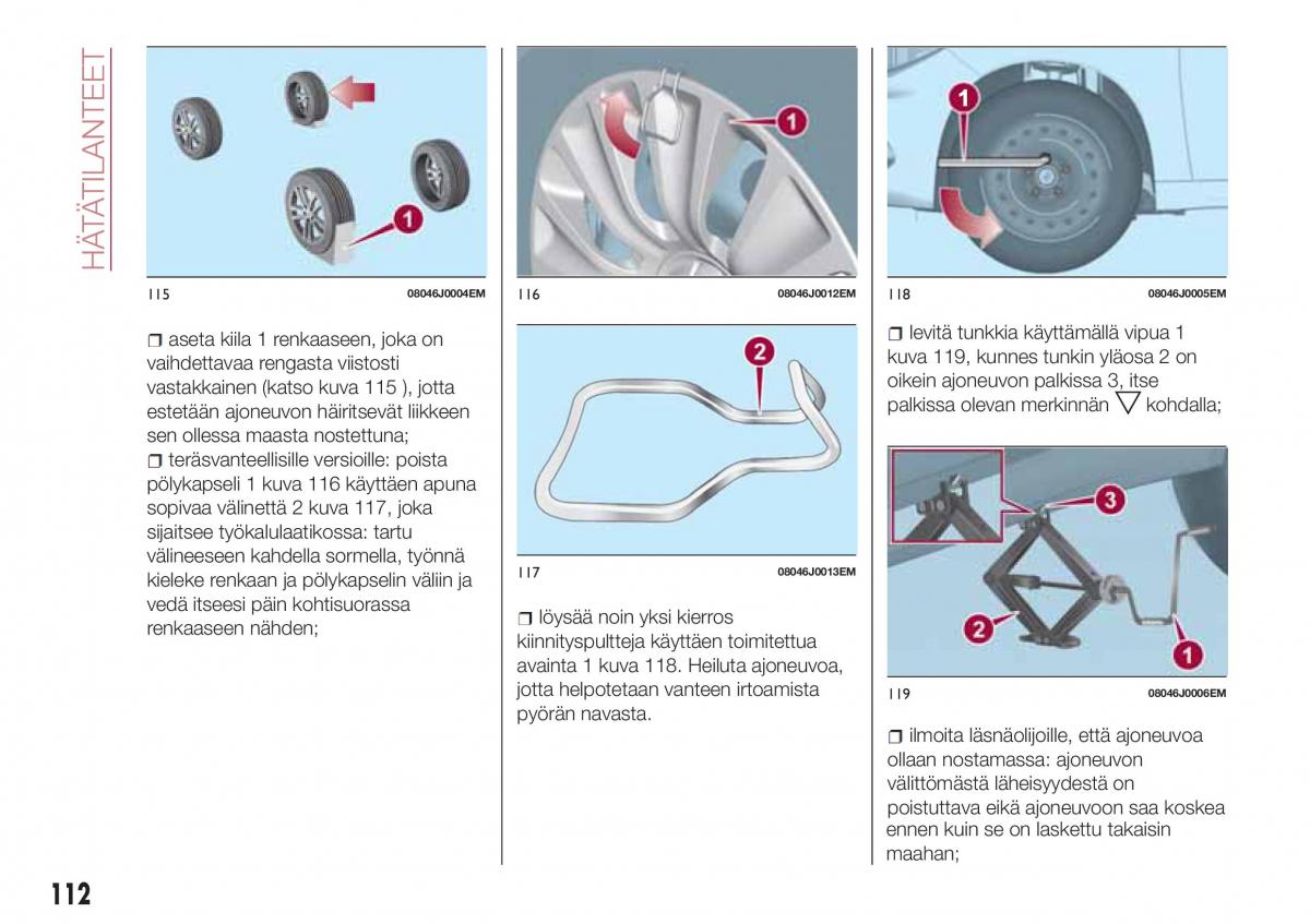 Fiat Tipo sedan omistajan kasikirja / page 114