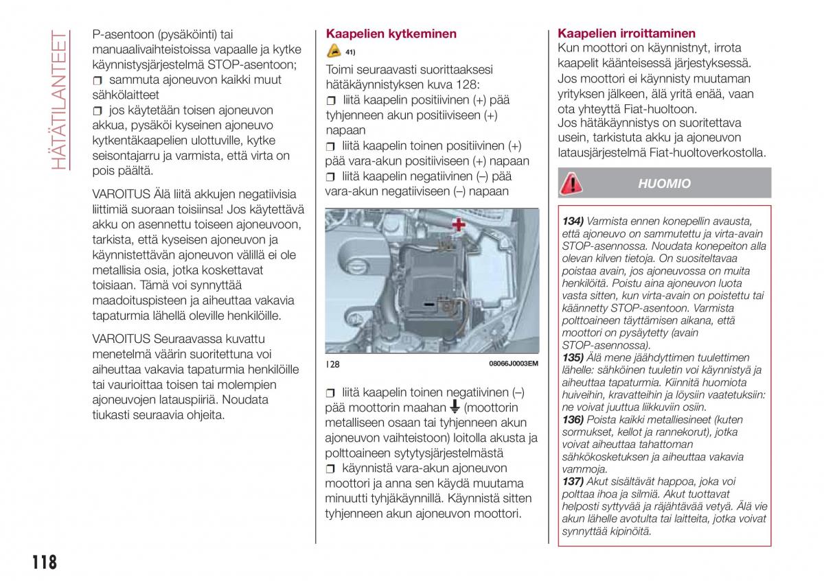 Fiat Tipo sedan omistajan kasikirja / page 120