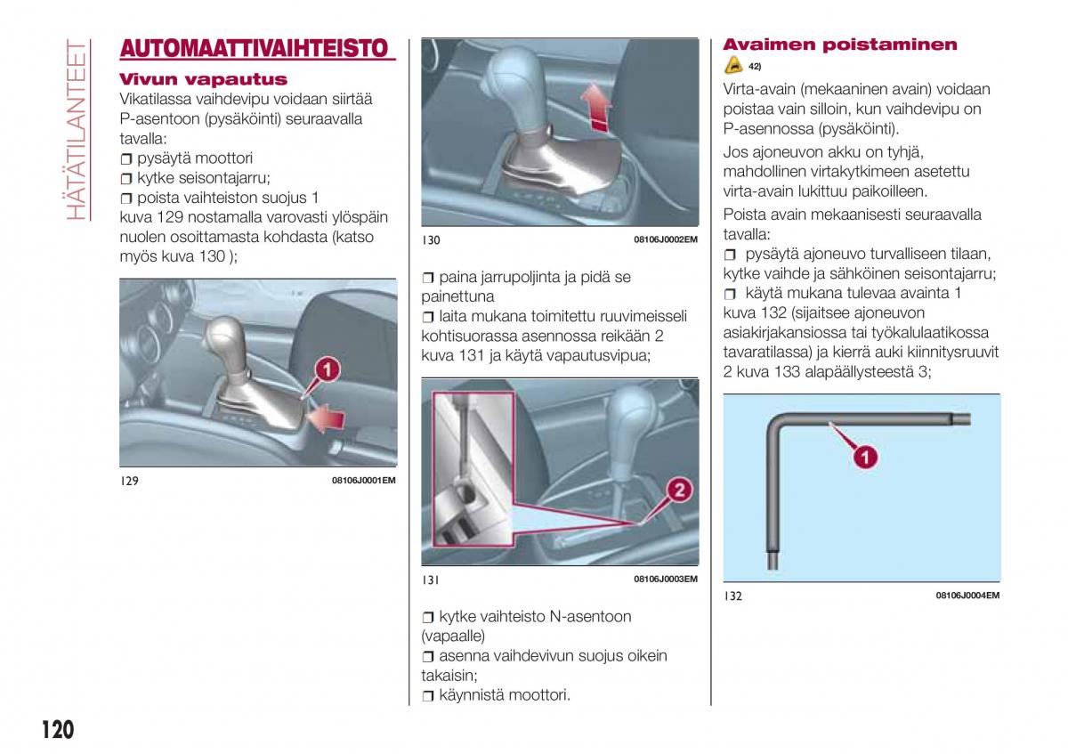 Fiat Tipo sedan omistajan kasikirja / page 122