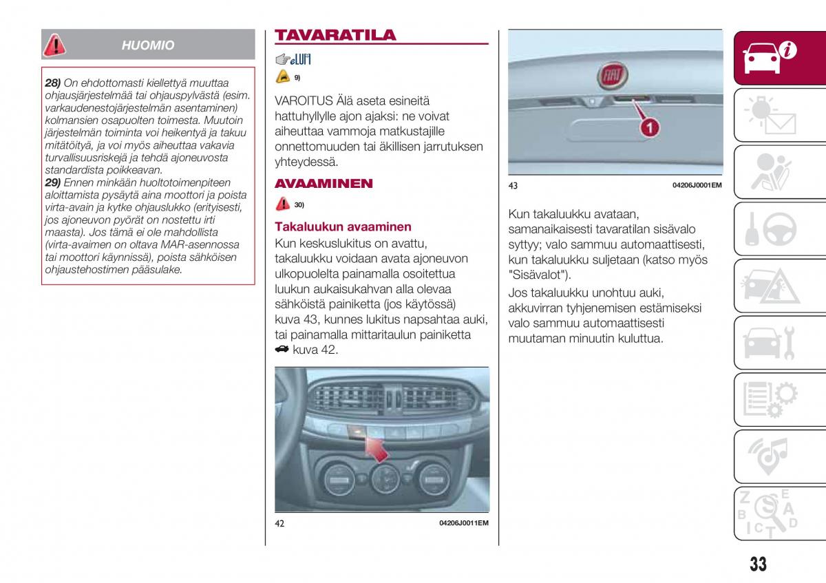 Fiat Tipo sedan omistajan kasikirja / page 35