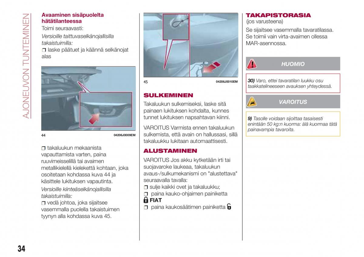 Fiat Tipo sedan omistajan kasikirja / page 36