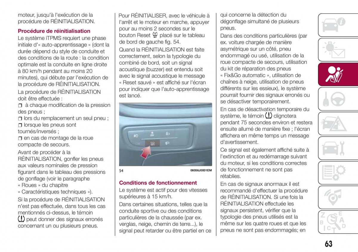 Fiat Tipo sedan manuel du proprietaire / page 65