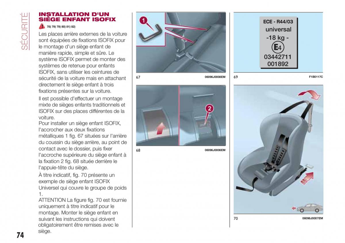 Fiat Tipo sedan manuel du proprietaire / page 76