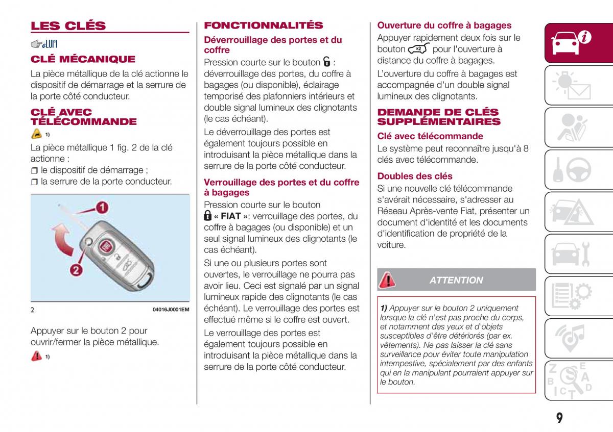 Fiat Tipo sedan manuel du proprietaire / page 11