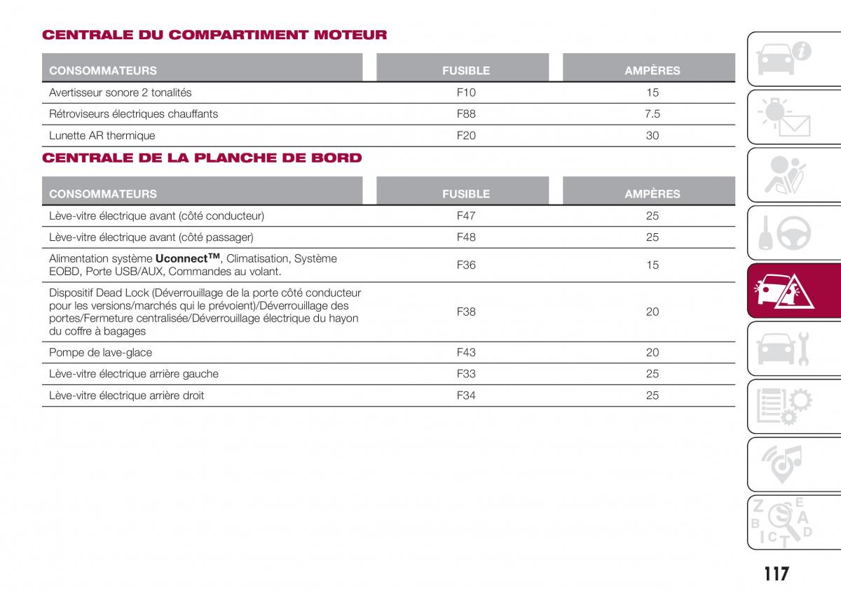 Fiat Tipo sedan manuel du proprietaire / page 119