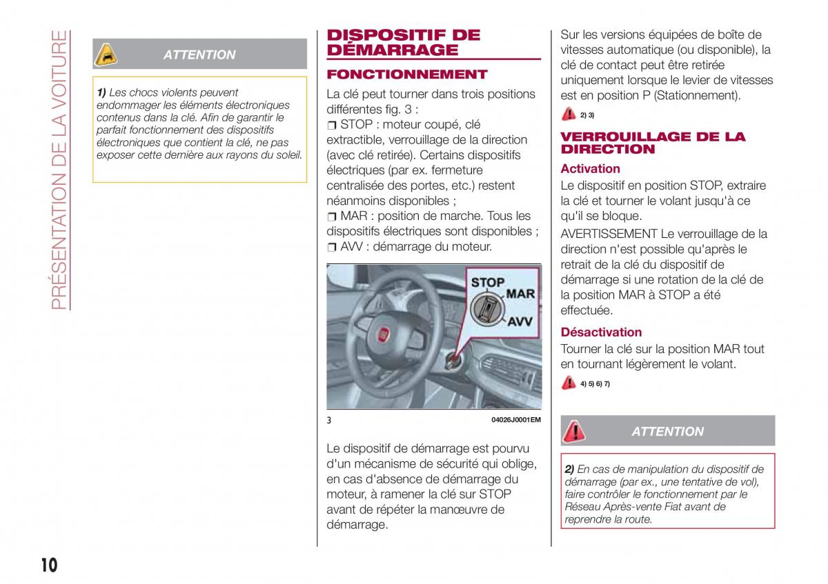 Fiat Tipo sedan manuel du proprietaire / page 12