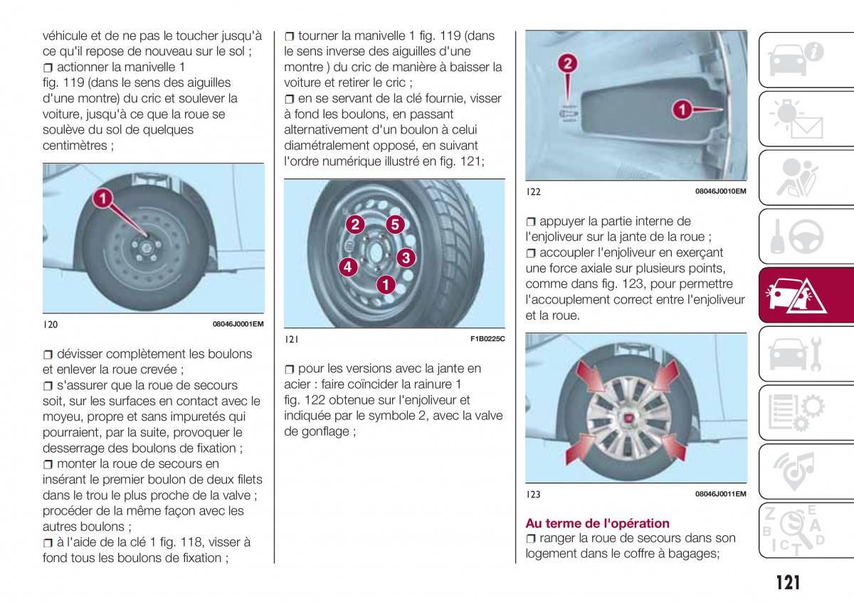 Fiat Tipo sedan manuel du proprietaire / page 123