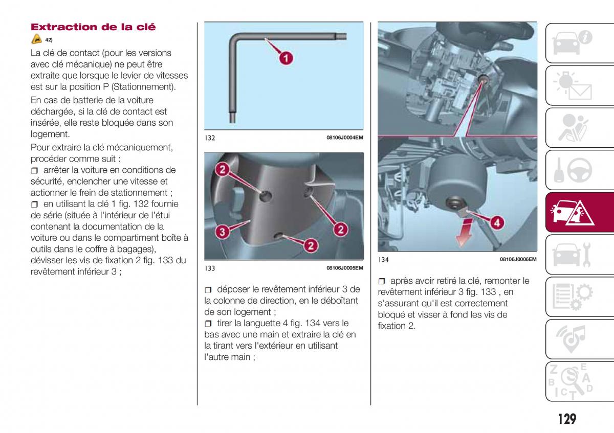 Fiat Tipo sedan manuel du proprietaire / page 131