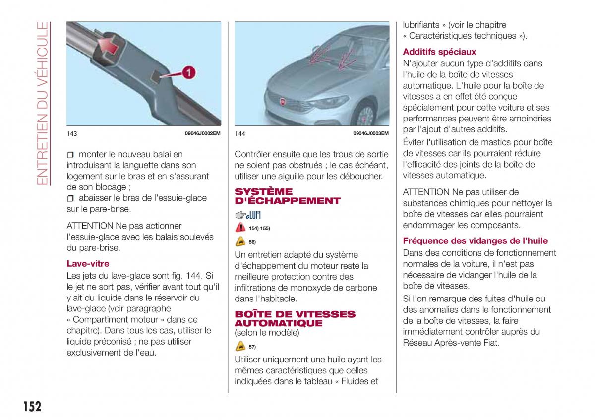 Fiat Tipo sedan manuel du proprietaire / page 154