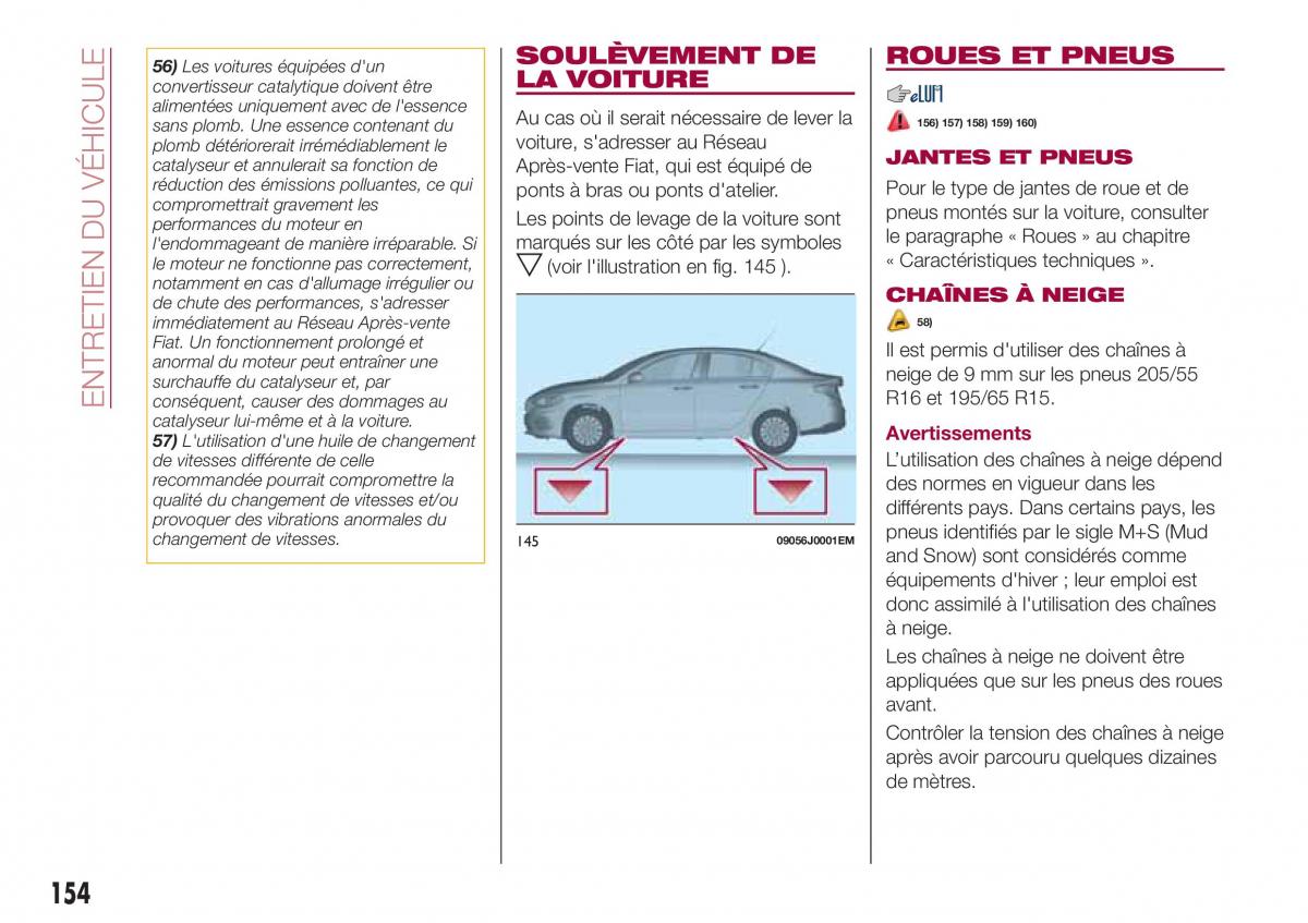 Fiat Tipo sedan manuel du proprietaire / page 156