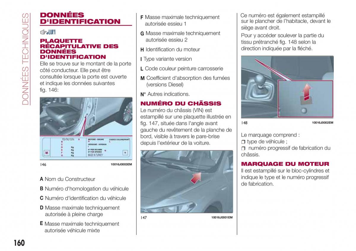 Fiat Tipo sedan manuel du proprietaire / page 162