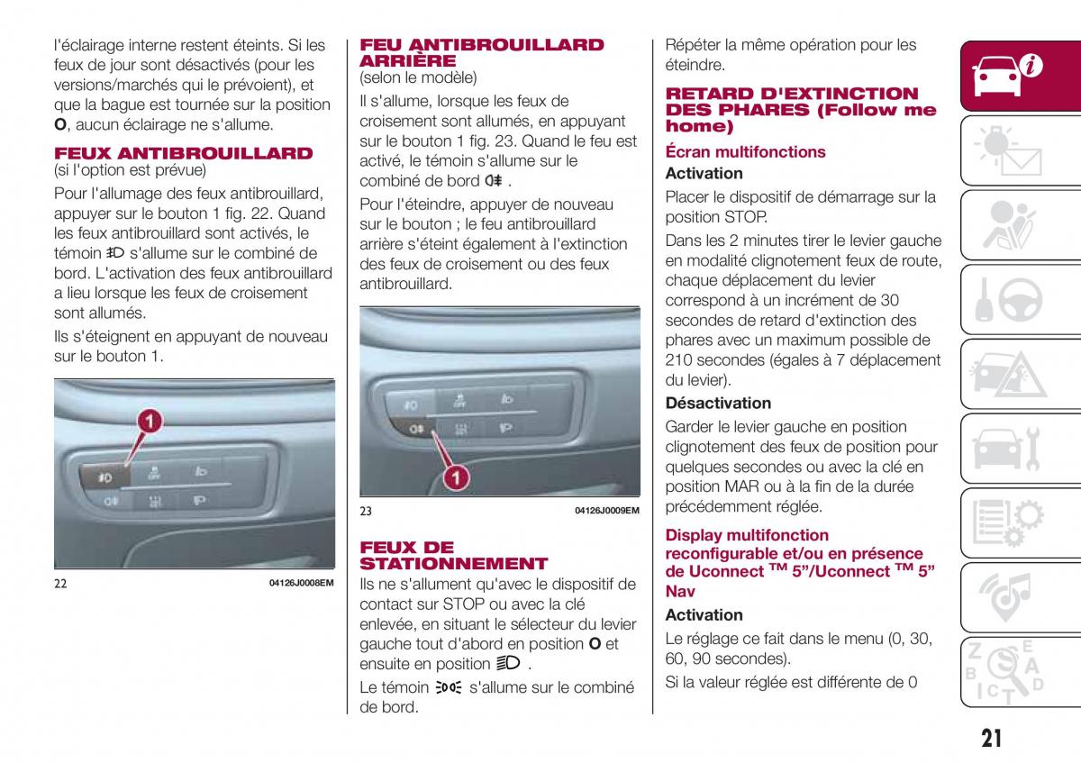 Fiat Tipo sedan manuel du proprietaire / page 23