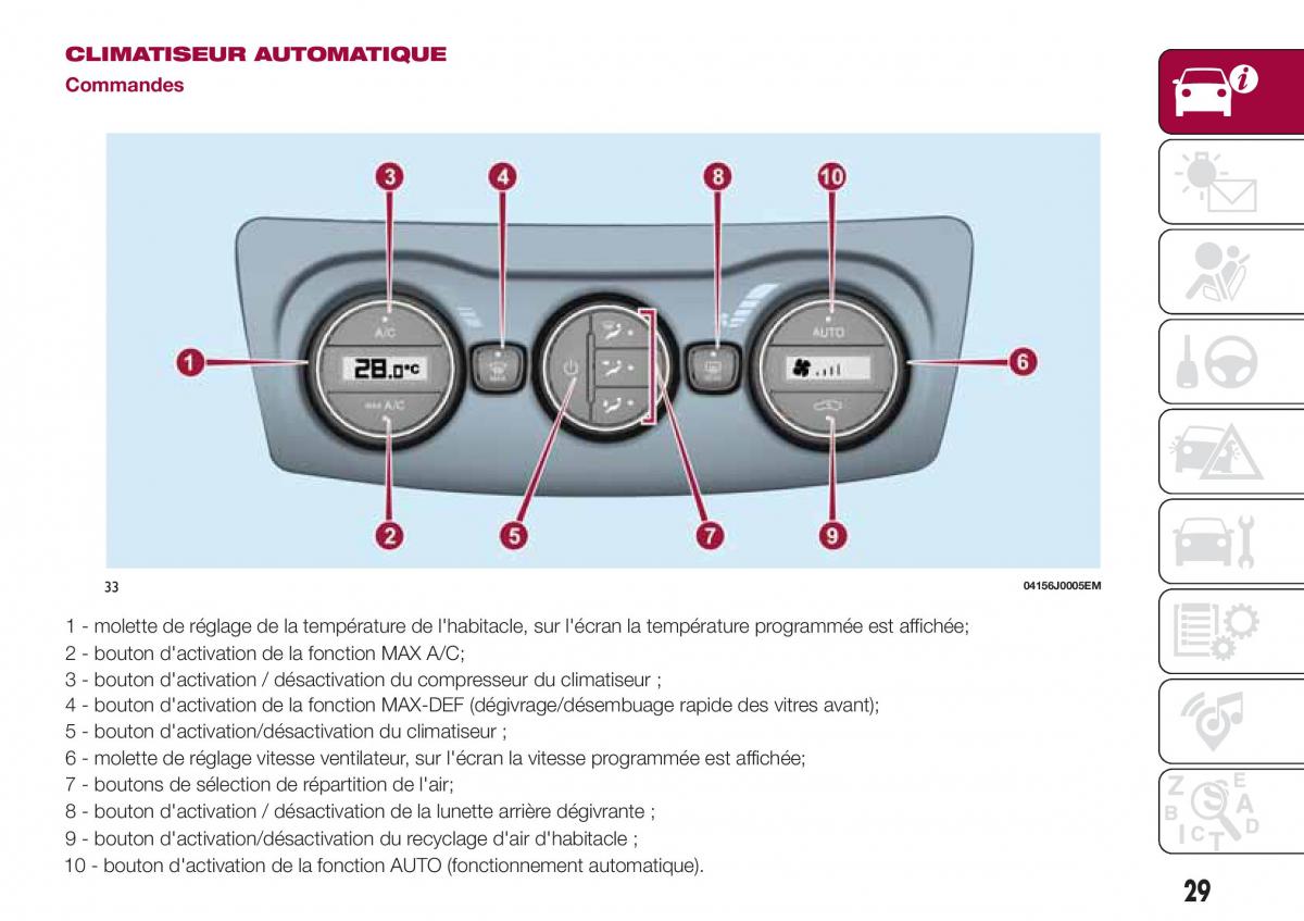 Fiat Tipo sedan manuel du proprietaire / page 31