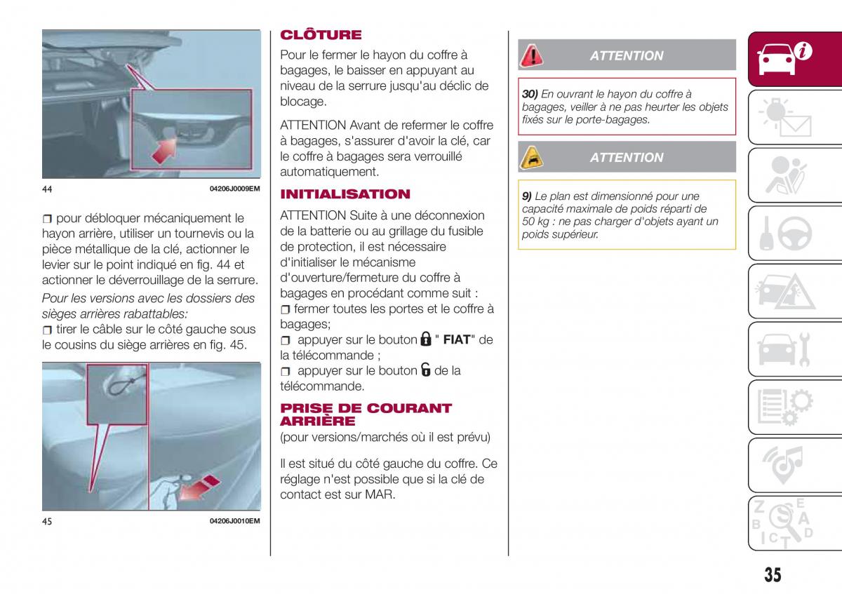 Fiat Tipo sedan manuel du proprietaire / page 37