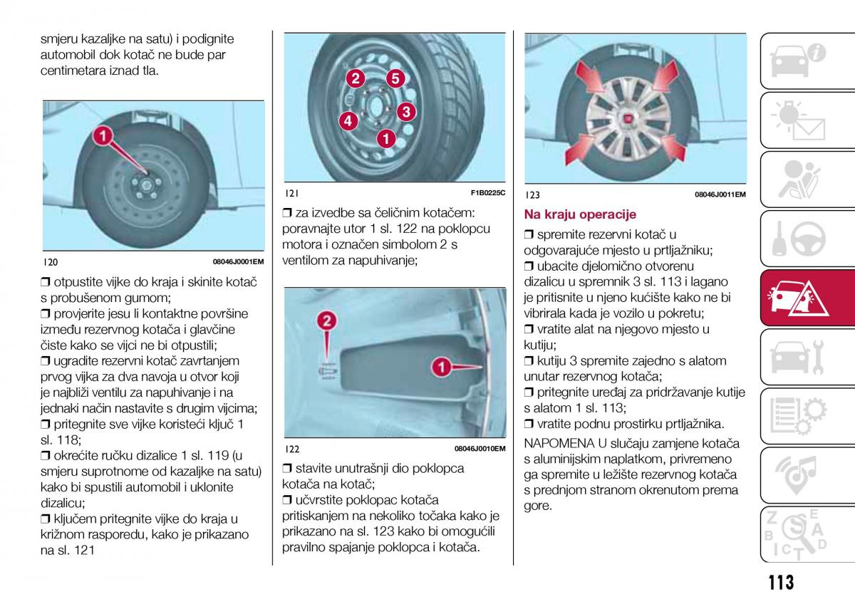 Fiat Tipo sedan vlasnicko uputstvo / page 115