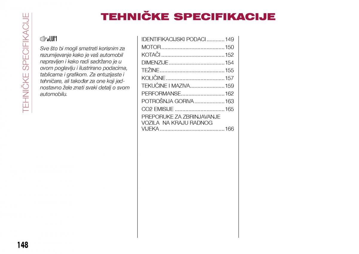 Fiat Tipo sedan vlasnicko uputstvo / page 150