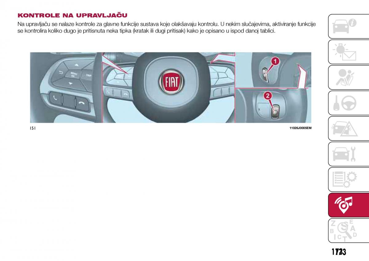 Fiat Tipo sedan vlasnicko uputstvo / page 175