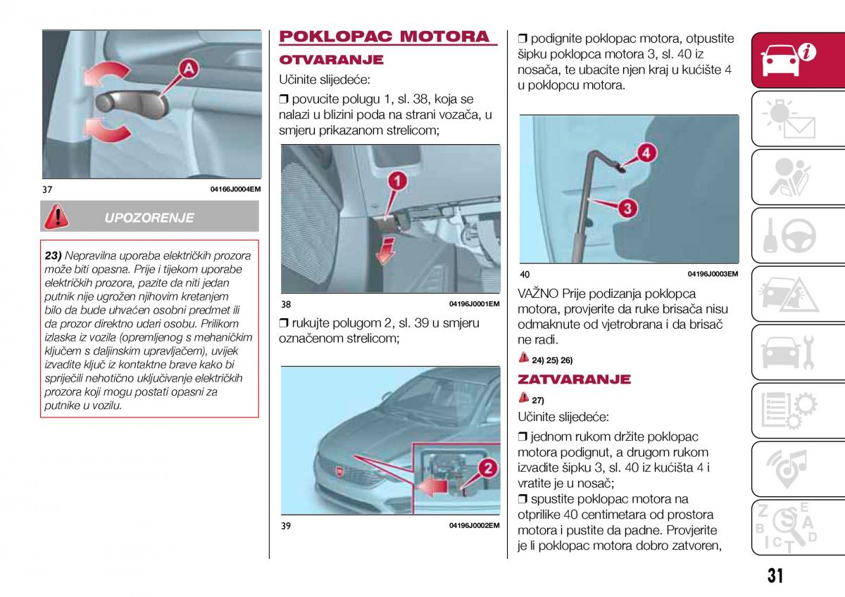 Fiat Tipo sedan vlasnicko uputstvo / page 33