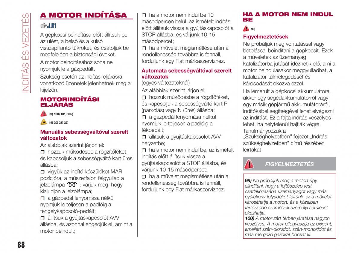 Fiat Tipo sedan Kezelesi utmutato / page 90