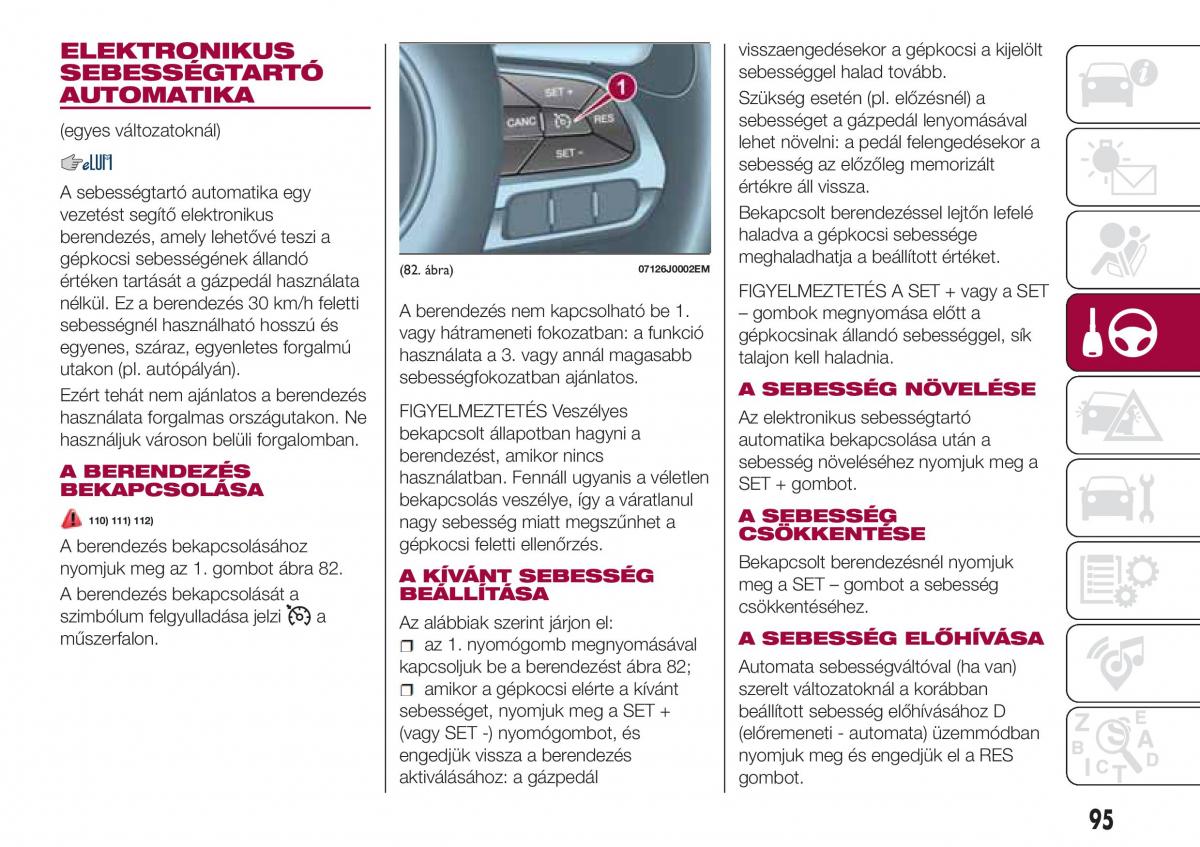 Fiat Tipo sedan Kezelesi utmutato / page 97