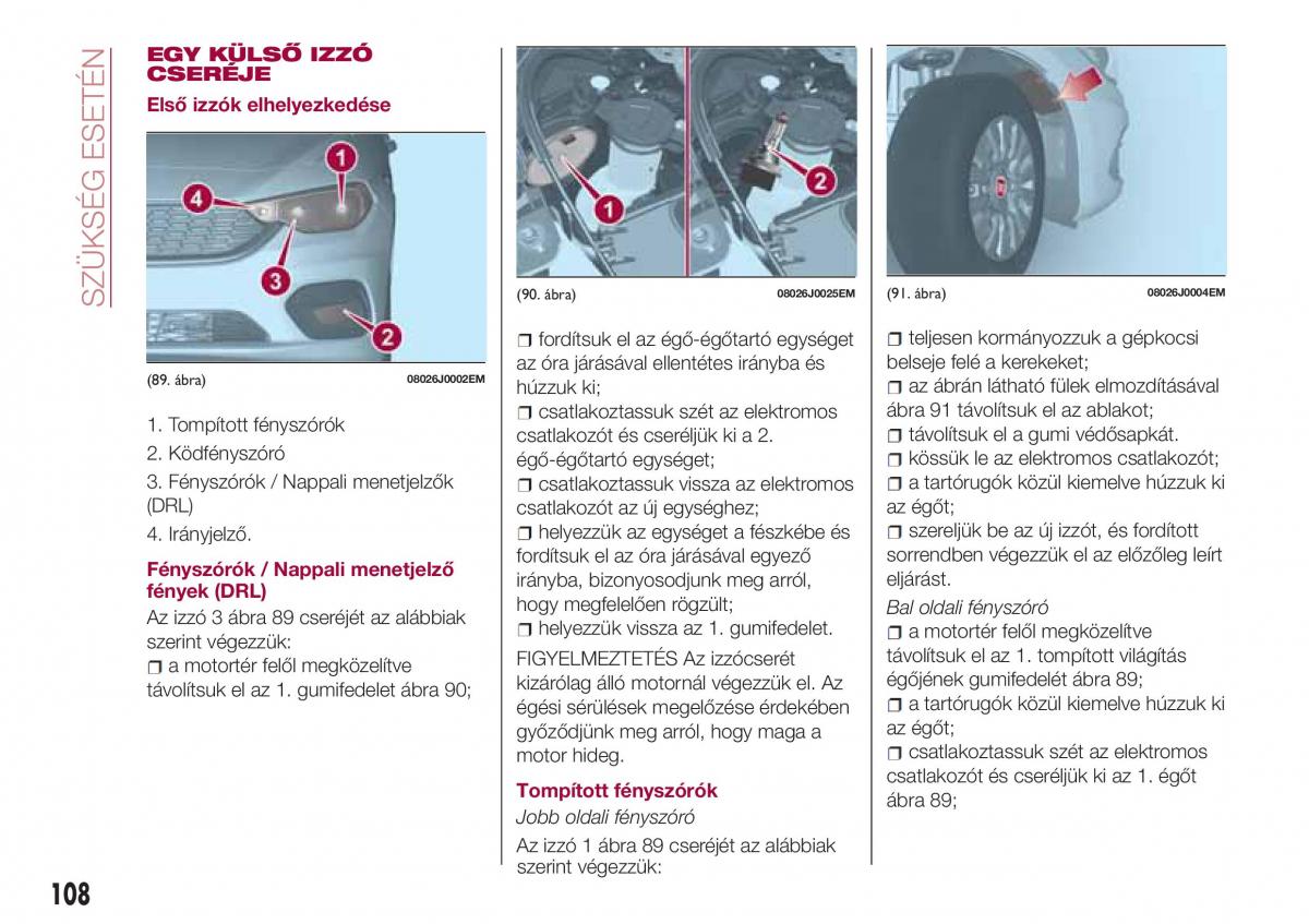 Fiat Tipo sedan Kezelesi utmutato / page 110