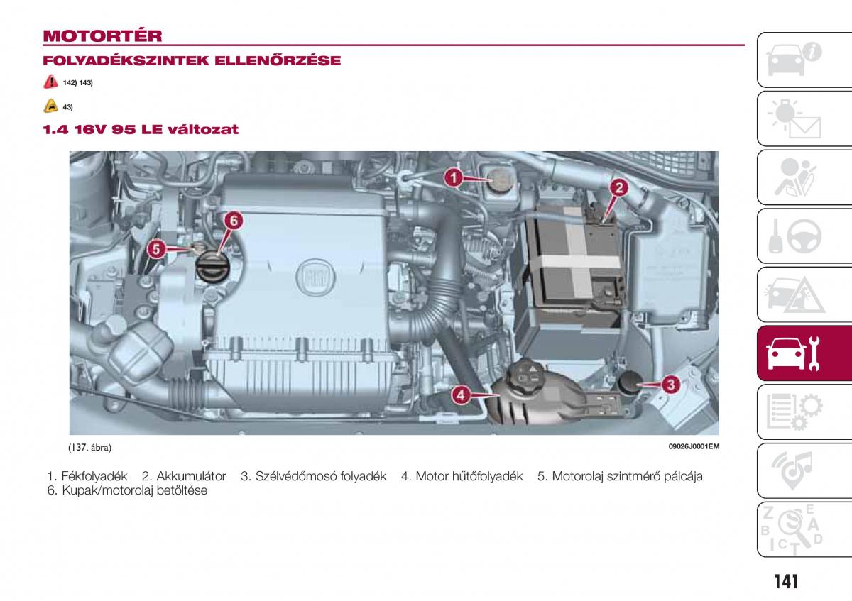 Fiat Tipo sedan Kezelesi utmutato / page 143