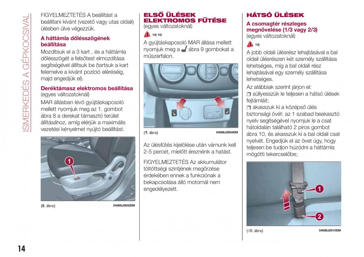 Fiat Tipo sedan Kezelesi utmutato / page 16